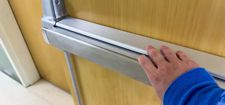 Installing a Push Bar on a Door White Plains